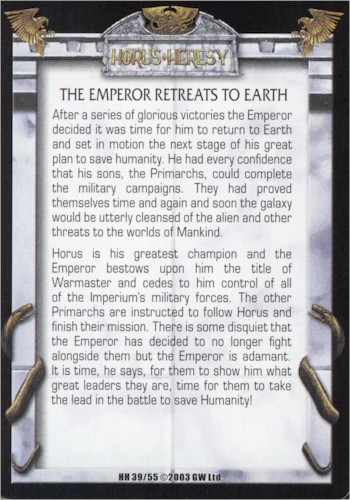 The Emperor Retreats to Earth